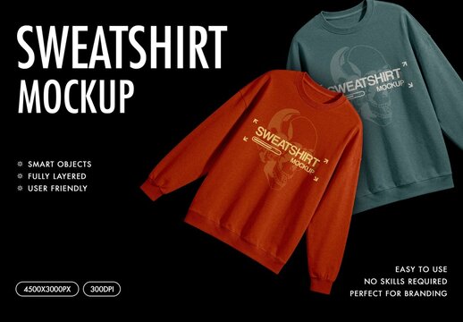 Sweatshirt Mockup For Apparel And Branding Design