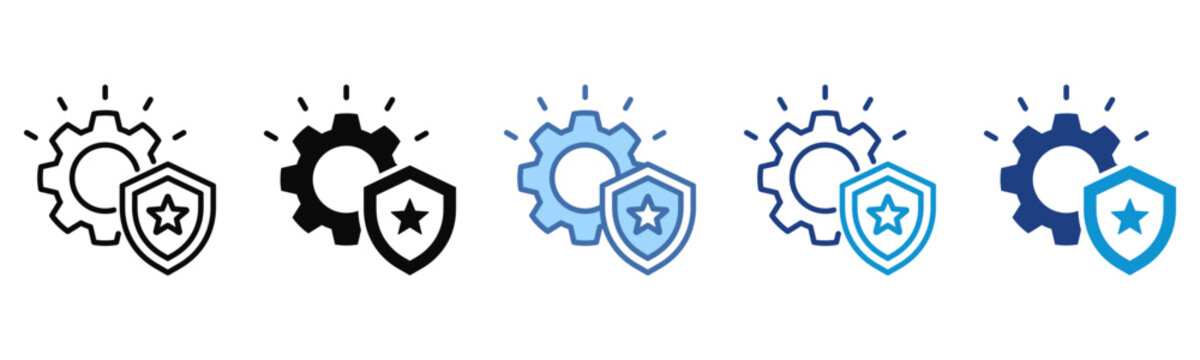 Capability icon set multiple style collection