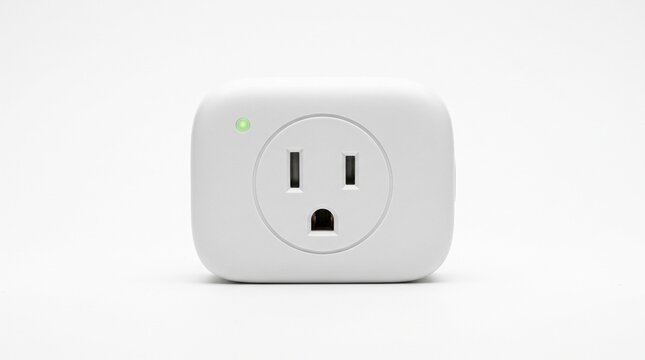 Smart plug isolated on white background