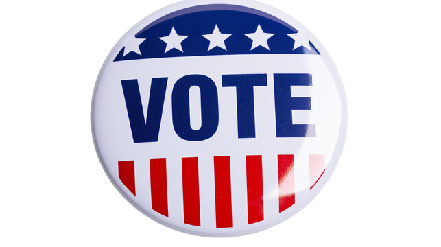Vote button with stars and stripes