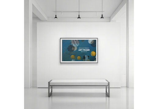 Art Gallery Mockup Realistic Design for Brand Presentation and Marketing
