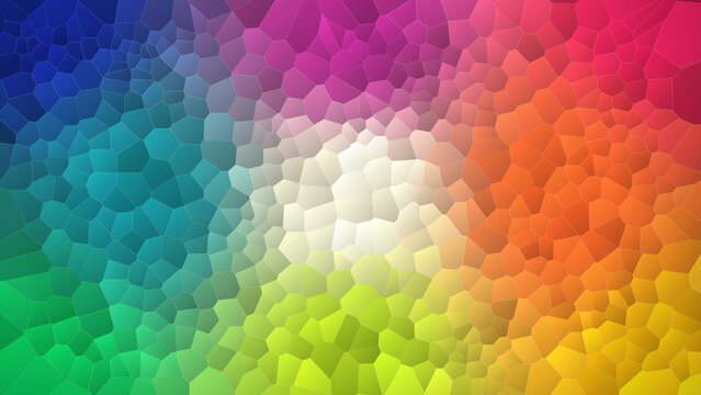 Vibrant Mosaic Wallpaper Featuring a Colorful Spectrum of Geometric Shapes Symbolizing Digital Energy and Unity