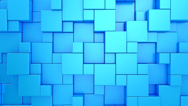 Background of Cubes. Abstract motion, loop, two color, 3d rendering, 4k resolution

