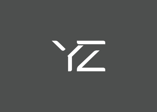 YZ creative modern lettermark logo for modern branding and corporate identity design