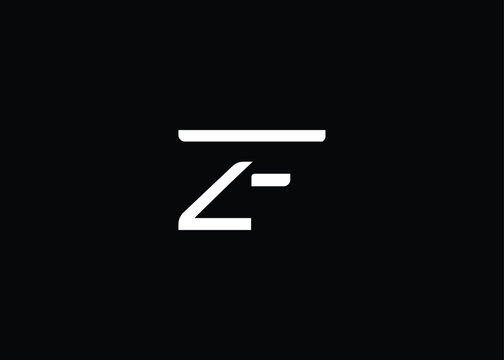 ZF creative modern lettermark logo for modern branding and corporate identity design
