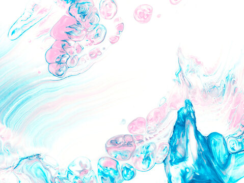 Blue and pink hand painted background