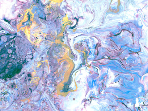 Abstract fantastic creative hand painted blue background