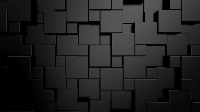 Background of Cubes. Abstract motion, loop, two color, 3d rendering, 4k resolution

