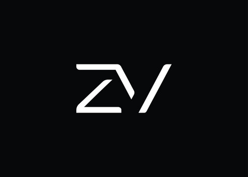ZV creative modern lettermark logo for modern branding and corporate identity design