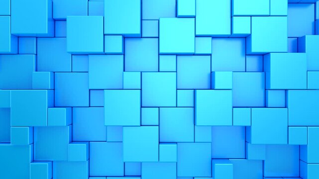 Background of Cubes. Abstract motion, loop, two color, 3d rendering, 4k resolution

