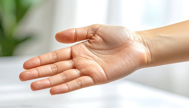 Open Hand Gesture Showing Invitation or Offering.