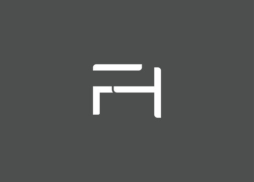 FH creative modern lettermark logo for modern branding and corporate identity design