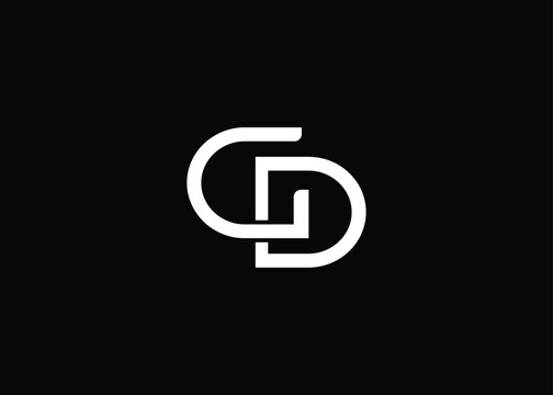 GD creative modern lettermark logo for modern branding and corporate identity design