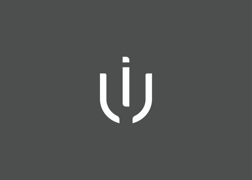 IU creative modern lettermark logo for modern branding and corporate identity design