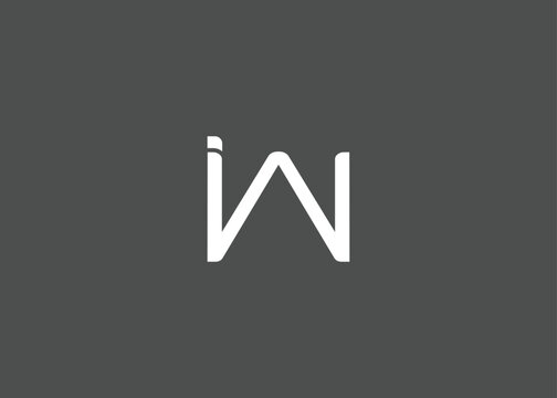 IW creative modern lettermark logo for modern branding and corporate identity design
