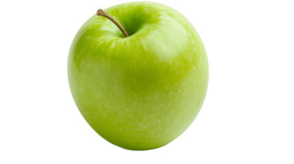 Single green apple with stem © Fried