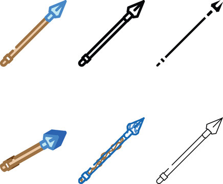 spear weapon military color icon vector. spear weapon military modern sign. isolated symbol illustration