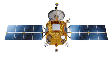 Spacecraft with solar panels and antenna © Solene