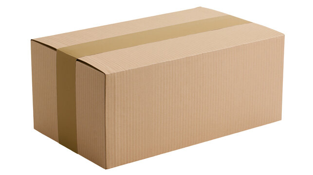 Cardboard box with tape