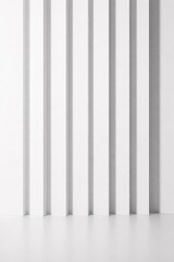 Fototapeta premium Minimalist white vertical panel design.