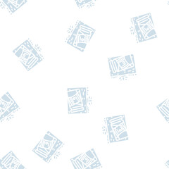 Fototapeta premium money buried in garden glyph vector seamless pattern. money buried in garden signthin illustration