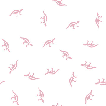 gastonia dinosaur glyph vector seamless pattern. gastonia dinosaur signthin illustration