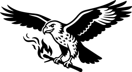 Fototapeta premium eagle with wings