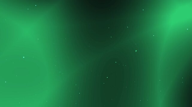 Abstract green animated background with soft glowing gradients and subtle floating particles. Ideal for motion graphics, video backdrops, digital art, technology themes, and modern creative projects.