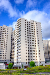 Fototapeta premium High-rise apartment buildings with balconies