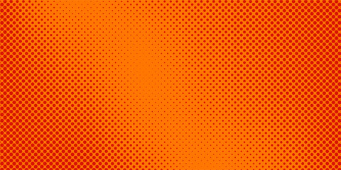Obraz premium Vector Dots halftone orange color pattern gradient texture with technology digital background. Dots pop art comics.Eps10