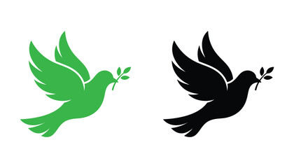 Fototapeta premium World mental health day dove silhouette symbolizing peace hope and wellbeing