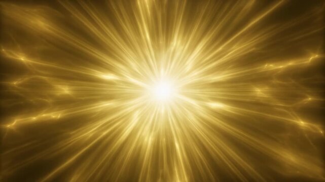 Sunburst light rays animation sequence glowing golden rays