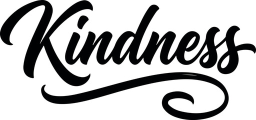 Kindness typography vector illustration on transparent background for positive messaging and graphic design © Jahidul