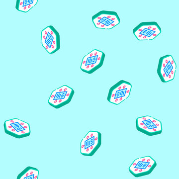 source code management isometric seamless pattern. source code management sign illustration