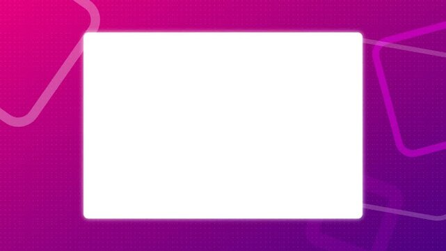 Vibrant purple gradient motion background with white frame template for corporate presentation slides and digital marketing display.