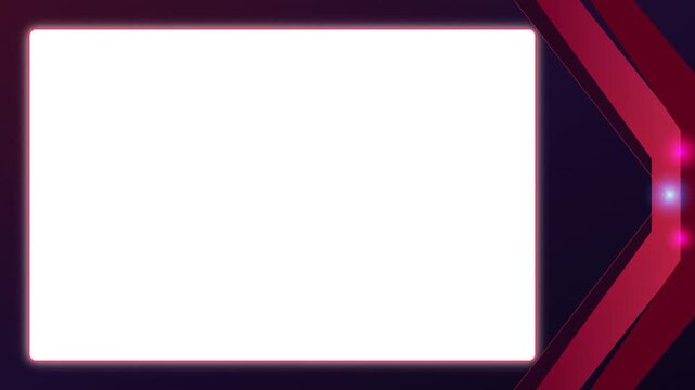 Corporate Presentation Frame with Blank Placeholder and Magenta Geometric Accents for Business Slideshow Marketing Template