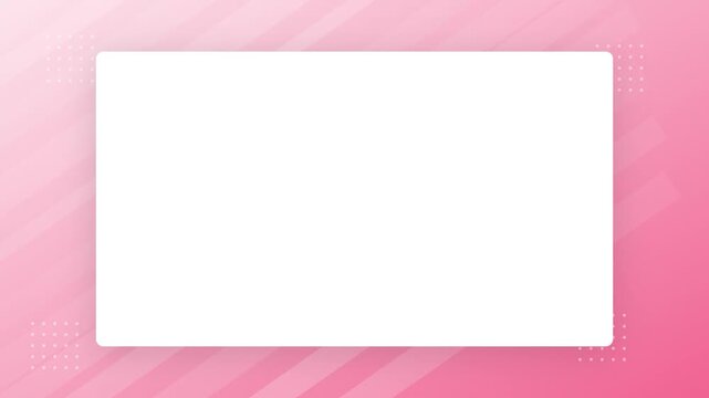 Minimalist pink abstract background featuring white rectangular frame for presentation template and digital marketing display