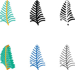 Fototapeta premium coconut tropical leaf color icon vector. coconut tropical leaf sign. isolated pack symbol illustration