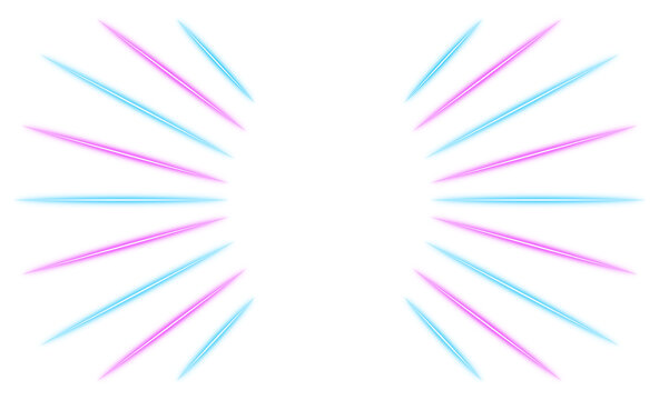 Neon light frame with glowing futuristic lines