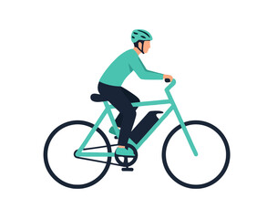 Fototapeta premium Cycling Rider in Sporty Gear.