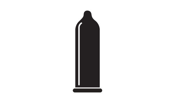 Black condom icon Vector