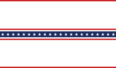 Obraz premium American flag border design with stars Vector