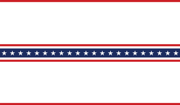 American flag border design with stars Vector