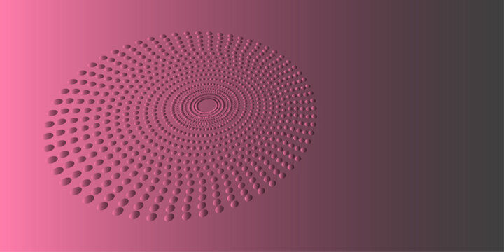 Abstract Halftone Circle Dot Pattern, Radial Design, Black and White. Halftone dots in circle form. round logo. vector dotted frame. design element. Universe spiral golden ratio fibonacci halftone dot
