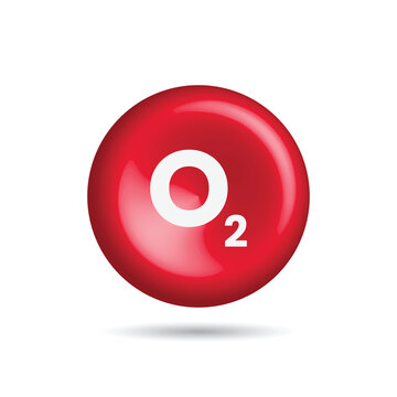 Red blood cell. Blood Oxygen O2 molecule saturation. Medical and scientific concepts.