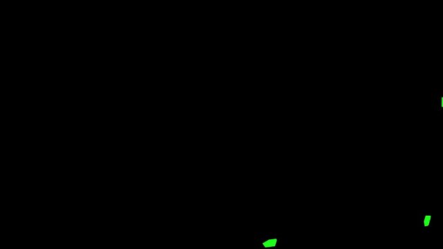 Green AUTOMATION Text with Splatter Effect on Black Background