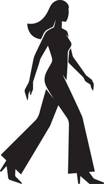 silhouette of a girl running