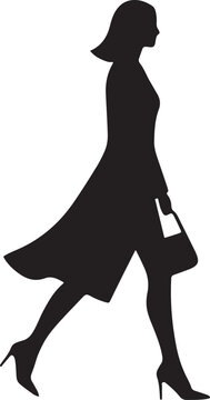 Fashion Lady Silhouette with Handbag