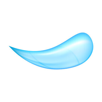 Water drop, blue drop vector illustration.