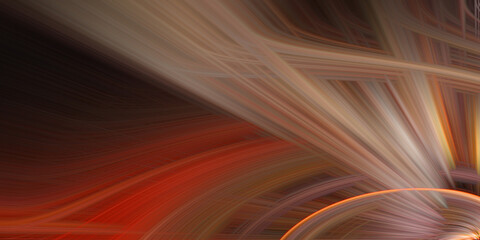 Abstract flowing lines and light trails in warm earth tones featuring soft motion blur effects for modern digital composition art. © Sakib